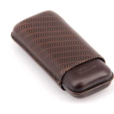 Davidoff cigar case leather R-2 brown 3