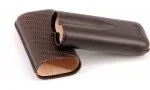 Davidoff cigar case leather R-2 brown 3