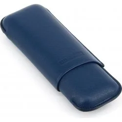 Martin Wess Dante Cigar Case Double Robusto Blue