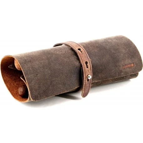 adorini Cigar Roll Real Leather Brown adorini Cigar Roll Real Leather Brown