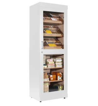 adorini Roma Humidor Cabinet White with Electronic Humidifier