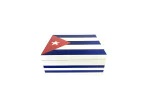 Cigar Humidor White with Cuban Flag 50-75 Cigars photo 2