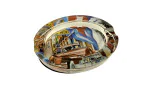 Cigar ashtray glass oval with Cuba design 2 holders photo 4