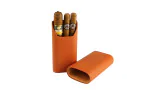 adorini cigar case real leather 2-3 cigars Crocus Orange photo 3