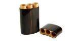 Siglo wooden case ebony Corona for 3 cigars photo 3