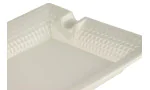 Cigar ashtray ceramic white honeycomb design photo 3
