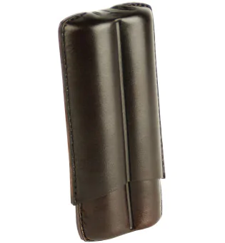 Lubinski Cigar Case Leather 2 Robusto brown