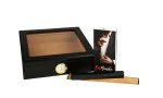 BigSmoke Humidor black with glas lid photo 2