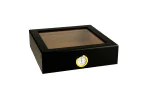 BigSmoke Humidor black with glas lid photo 8