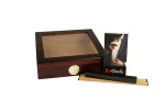 BigSmoke Humidor brown with glas lid photo 2