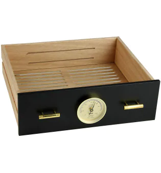 Drawer for adorini Humidor Chianti medium black with hygrometer hole photo 5