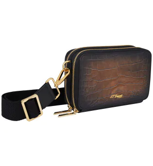 S.T. Dupont Le Grand Atelier Cigar Crossbody Bag Havana 141452