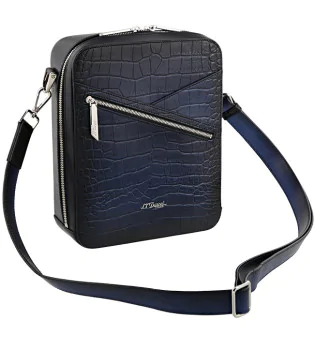 S.T. Dupont Le Grand Atelier Cigar Crossbody Bag Blue 141353