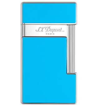 S.T. Dupont Slimmy Lighter Light Blue Lacquer Chrome 028007