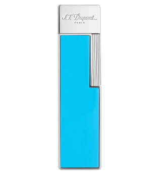 S.T. Dupont Twiggy Lighter Light Blue Lacquer Chrome 030007