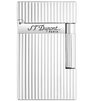 S.T. Dupont Ligne 2 Lighter Ridged Silver