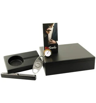 BigSmoke Humidor Set black