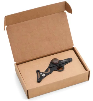 Fox Cigar Scissors stainless steel black with wood support and ashtray 749/1 SM BSW