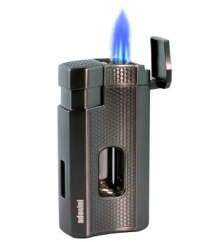 adorini Triple Jet Lighter V-Cut Gun Metal