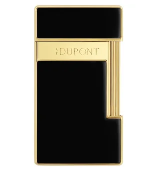 S.T. Dupont Slimmy Lighter Black Lacquer Gold 028222