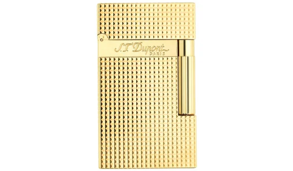 S.T. Dupont Ligne 2 Lighter Fine Diamond-Head Yellow Gold