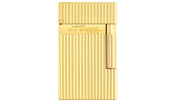 S.T. Dupont Ligne 2 Lighter Vertical Ridges Yellow Gold