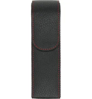adorini pocket cigar case 2 cigars black with red yarn