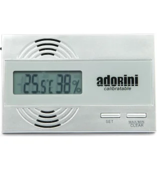 adorini Digital Hygrometer & Thermometer Silver with Swiss Sensirion Sensor