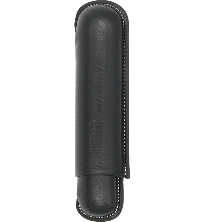 Jemar Leather Single Cigar Case Black 464/1