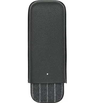 Dunhill Cigar Case Highland Black and Grey Chalk Stripe