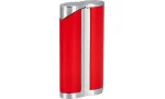 adorini Single Jet Curve Lighter Red / Satin Silver incl. Cigar Punch photo 7