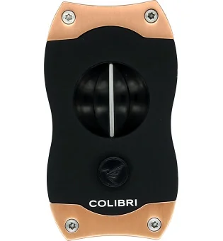 Colibri V-Cut Cigar Cutter Black/Rose Gold