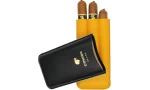 Cohiba Cigar Case Leather black, yellow and white photo 2