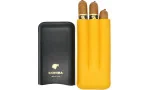 Cohiba Cigar Case Leather black, yellow and white photo 3