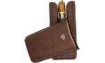 Montecristo Fleur de Lis Cigar Case Leather brown 3 pcs. photo 2