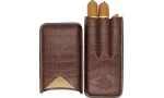 Montecristo Cigar Case Leather brown 3 pcs. photo 3