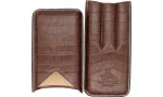 Montecristo Cigar Case Leather brown 3 pcs. photo 4