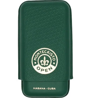 Montecristo Open Cigar Case Leather Green 3 pcs.