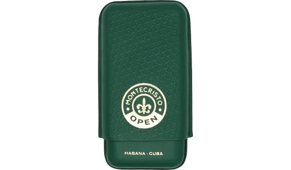 Montecristo Open Cigar Case Leather Green 3 pcs.
