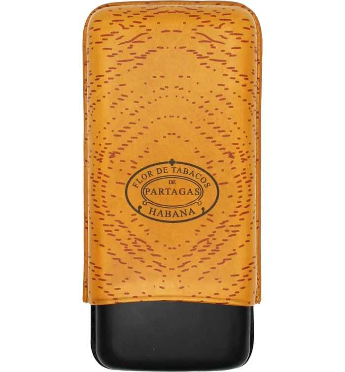 Partagas Classic Cigar Case Leather orange and black 3 pcs.