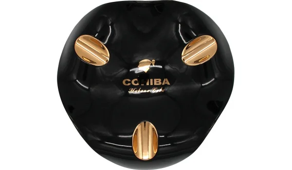 Cohiba Ashtray black and gold 3 Cigar Rests