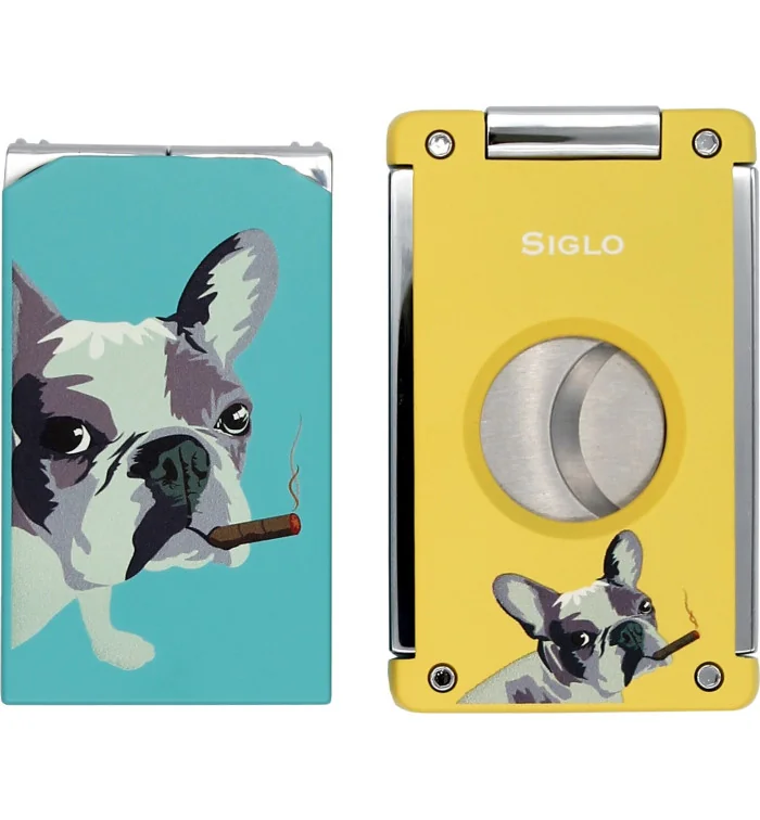 Siglo Dog Lighter and Cutter Set