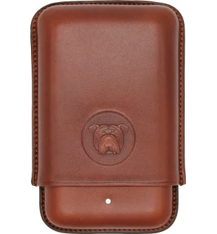 Bulldog by Dunhill Cigar Case Robusto Brown 3