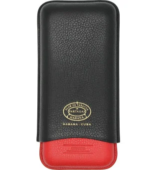Partagas Series Leather Case black and red with golden logo