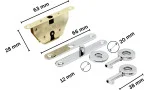 Humidor Cylinder Lock Set Silver photo 6