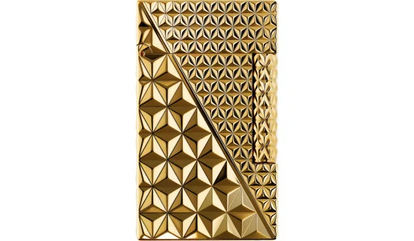 S.T. Dupont Ligne 2 Lighter Double Fire X Yellow Gold C16646