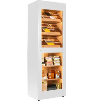 adorini Roma Humidor Cabinet White with Electronic Humidifier